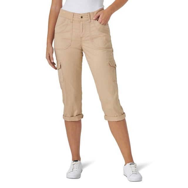 Pantalón Capri Cargo Lee Austyn de corte holgado para mujer Café 8