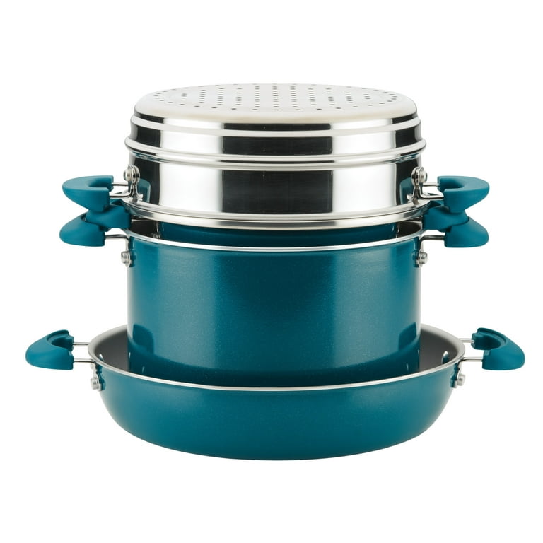 Rachael Ray Create Delicious 8-pc. Stacking Cookware Set, Blue