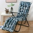 thumbnail image 4 of JoyMoreHome Lounge Cushion, 47.24x18.89 in, Indoor Outdoor Patio Lounger Chaise Pad Replacement Rocking Mat for Furniture Sofa Non Slip Floral Thick High Back Chair Pads with Ties, 4 of 7