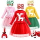thumbnail image 1 of Vestido de una pieza para niñas, vestido de princesa de malla navideña, vestido de tutú tejido, vestidos de fiesta familiares de Año Nuevo de 3 a 8 años, 1 of 5