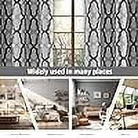 DriftAway Mason Thermal Blackout Grommet Window Curtains Geometric Trellis Pattern 2 Panels 96"L x 52"W Gray