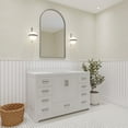 thumbnail image 2 of Ayna Decors Maya 48 in White Bathroom Vanity | 2 Soft Closing Doors | 7 Full Extention Soft Close Drawers | Brushed Nickel Hardware | AVM48WH0002, 2 of 10