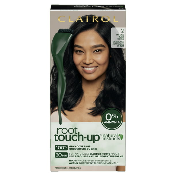 Clairol Root Touch-Up by Natural Instincts, Ammonia-Free Permanent Hair  Color, 2 Black, 1 Kit 