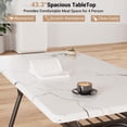 thumbnail image 3 of Dining Table Set for 4 , Modern Kitchen Table & Chairs Set of 4, Rectangular Dining Table With Storage Rack, 4 Boucle Chair Dining Table Set for Kitchen, Dining Room, Breakfast Nook, White+Grey, 3 of 8