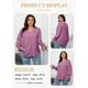 thumbnail image 4 of Blusas de chifón Eytino para mujer, talla grande, manga larga, cuello en V, 2, 4 of 6
