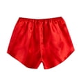 thumbnail image 2 of ALLLIST Satin Ladie's Pajamas Shorts Bottoms Solid Comfy Red Home Clothes Loungewear Women, 2 of 5