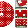 thumbnail image 6 of 30 Inch Christmas Tree Skirt – Velvet Plush Tree Mat, Soft Thickened Polyester with Red Ties, Single-Sided Printing, Available in 30in/36in/48in, Perfect for Holiday Xmas Tree Decoration, 6 of 7