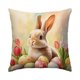 thumbnail image 2 of Funda de Almohada con Estampado de Conejito de Pascua de 17,7 X 17,7 Pulgadas, 2 of 7