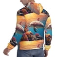 thumbnail image 6 of Naloa Underwater Plant Dolphin Men's Casual Hooded Collar Drawstring Hoodies Pullover Sweatshirts Casual Long Sleeve Shirts-4X-Large, 6 of 7