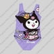 thumbnail image 1 of Traje de baño de una pieza de verano para niñas, traje de baño con estampado 3d de dibujos animados lindo Kuromi para mujeres, ropa de baño sin mangas para niñas, 1 of 5