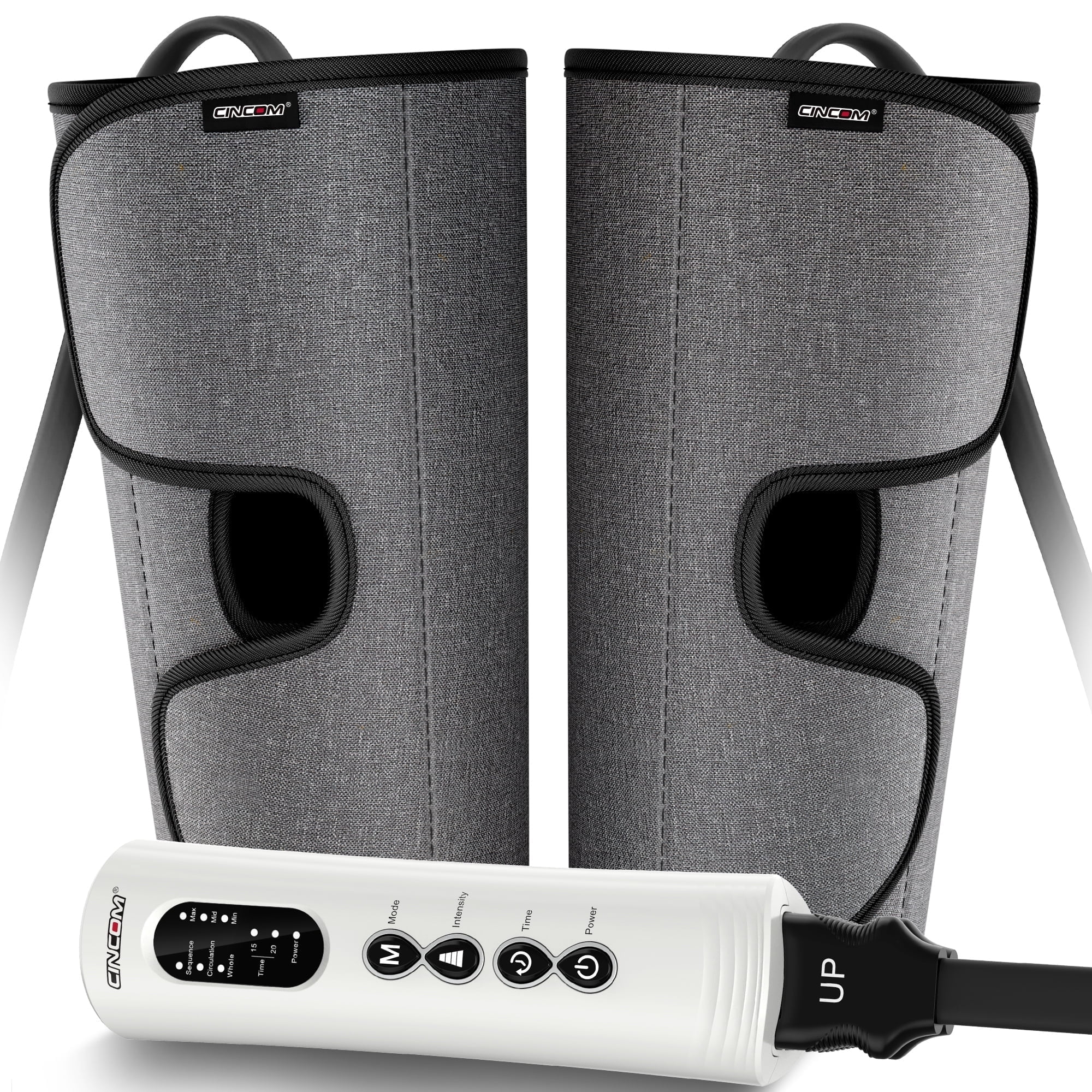 CINCOM Calf Massager for Circulation & Pain Relief, Leg Compression Massager with 3 Modes, 3 Intensities & Auto-Off Timer, Air Pressure Massager for Restless Legs Syndrome, FSA Eligible