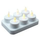 Brite Star Pack de 6 Bougies à Thé Scintillantes Blanches Rechargeables et Sans Flamme LED Allumées – image 1 sur 2