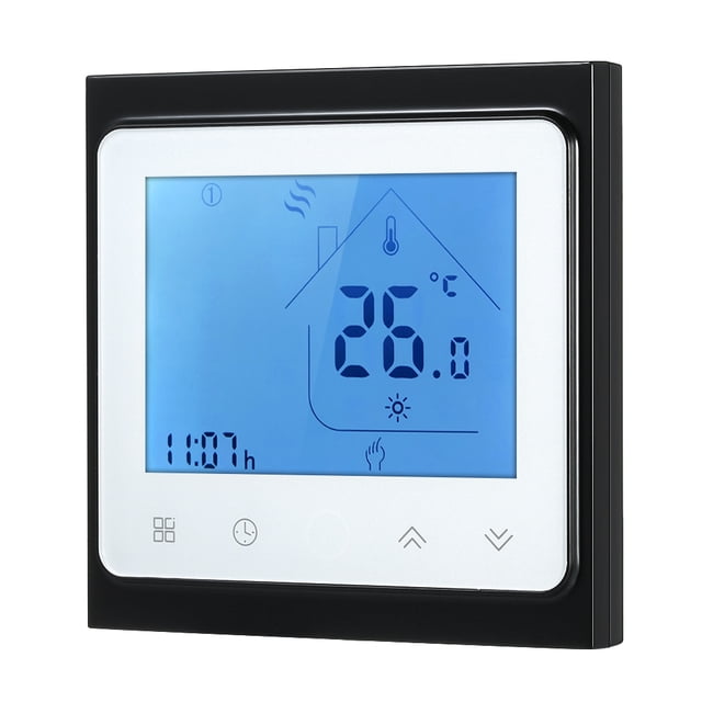 Mistaha Dry Gas Boiler Heating Thermostat with Touchscreen LCD Display Weekly Programmable Energy Saving Temperature Controller