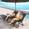 thumbnail image 2 of Outsunny Reclining Zero Gravity Chair, Folding Sun Lounger with Cushion, 2 of 10