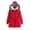 Red, variant on Womens Shacket Jackets Winter Hoodies Outdoor Wind Warm Slim Jacket Coat