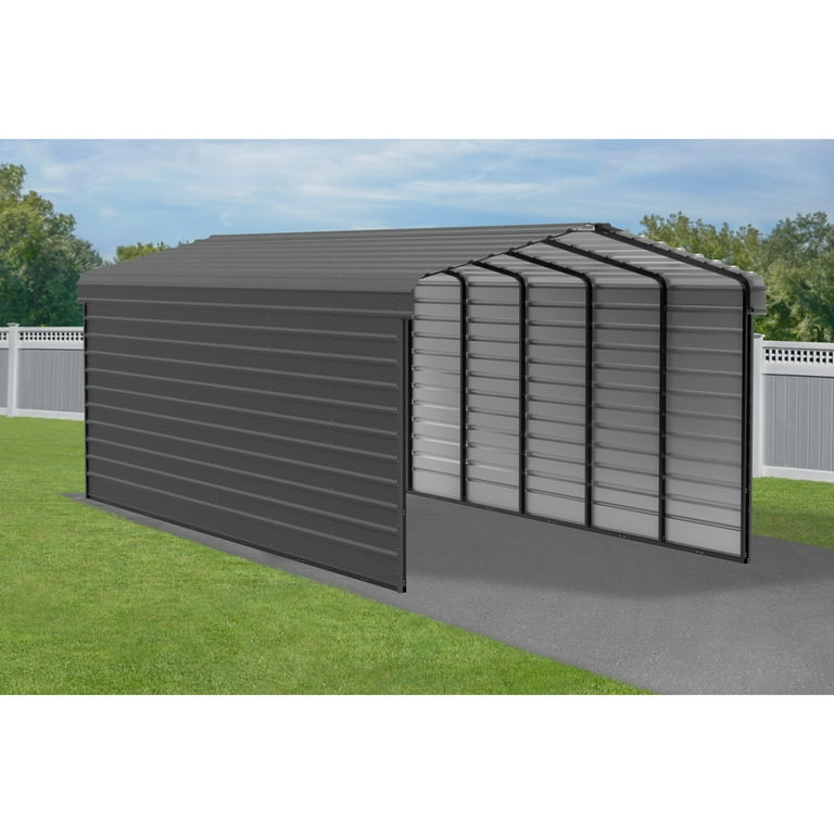 Arrow 29 x 9 ft Charcoal 2 Side Walls Kit For Steel Carport