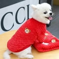 thumbnail image 5 of BT Bear Dog Sweater, Dog Shirt Coat Jacket, Warm Soft Flannel Pet Clothes Coat Jacket for Small Medium Dogs Girl Boy Red XS, 5 of 7