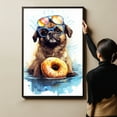 thumbnail image 4 of Tibetan Spaniel Art Canvas Fun Popcorn, Donuts and Lollipops Dogs. Watercolor Art Print, Canvas Canvas for wall decor living room, Bedroom, Bathroom. Funny Wall Art Decor, 4 of 4