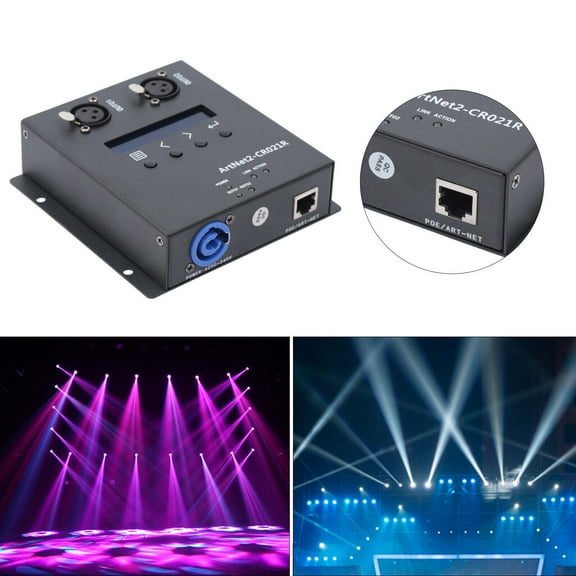 Pknight ArtNet DMX 512 Ethernet Lighting Controller Interface 100Mbps for Lamp