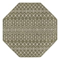 thumbnail image 3 of Unique Loom Outdoor Trellis Collection Area Rug - Tribal Trellis (5' 3" Octagon Green/Natural), 3 of 7