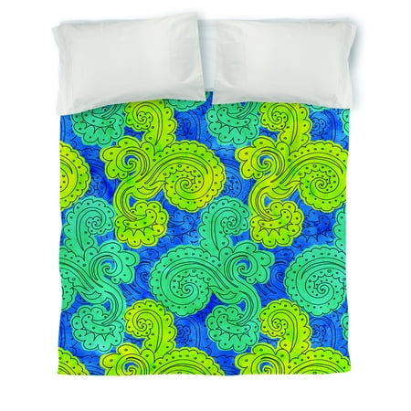 Idg Funky Florals Paisley Duvet Cover Royal Blue Walmart Com