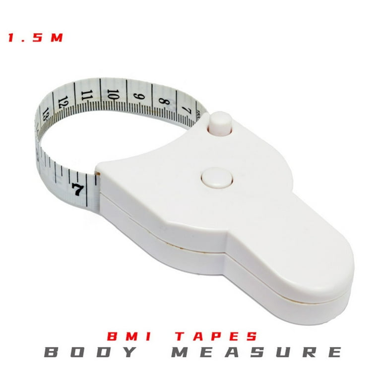 Dreamhall Body Tape Measure - Automatic Telescopic Tape Measure -  Retractable Measuring Tape for Body: Waist, Hip, Bust, Arms, and More White  