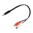 thumbnail image 2 of 2 Piezas 3.5mm Adaptador Estereo Jack de Auriculares A 2 RCA Jack Adaptador Cable de Audio, 3,5 mm Macho A 2X RCA Hembra, 2 of 4