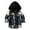 Dark Blue, variant on QWIED Boys Plaid Shacket Jacket Toddler Kids Flannel Shirts Long Sleeve Button Down Hooded Jackets Warm Coat Size 18-24Month