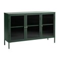 thumbnail image 4 of 3-Door Contemporary Glass & Metal Sideboard in Green, 4 of 5