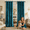 Blue, variant on 2 Panels Crushed Velvet Light Filtering Window Curtains, Grommet Hanging Drapes, Multi Size & 11 Colors, Universal Room Home Decor