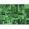 thumbnail image 1 of Ahgly Company Indoor Rectangle Patchwork Emerald Green Transitional Area Rugs, 4' x 6', 1 of 4