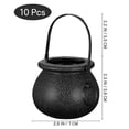 thumbnail image 4 of Cauldron Kettle 10pcs Candy Cauldron Kettles Black Cauldrons Bulk Cauldron Halloween Candy Bucket Halloween Black Cauldrons Trick Or Treat Halloween, 4 of 5