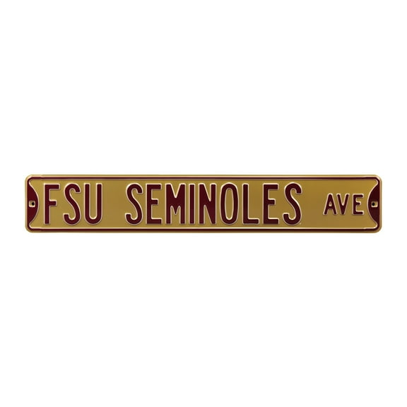 Gold Florida State Seminoles 6" x 36" College Ave Street Sign
