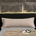 thumbnail image 2 of Long Body Pillowcase, Solid Washed Fabric Pillow Cover, Ultra Soft Skin Friendly, Full Length Body Pillow Protector For Couples Family Bedroom Daily Sleeping Household Rest 39.37 x 18.90 Inches, 2 of 6