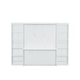 thumbnail image 5 of Queen Size Murphy Bed with Shelf, Wall Bed Storage Bed with Desk and Bookshelf, Space-Saving Queen Murphy Bed Frame, for Guestroom, Office, Small Space(White), 5 of 9