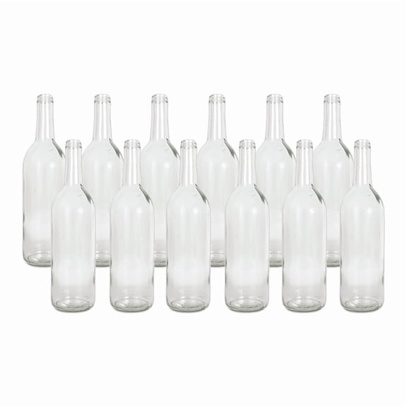 LD Carlson Screw Top Clear Wine Bottles 750 mL - 12/Case