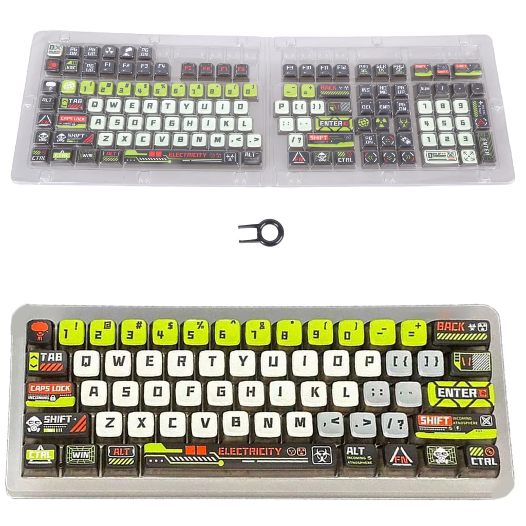 Full Set 125Key PBT+PC Keycaps 4 Sided Sublimations Printing MDAs Contouring For Mechanical Gaming Keyboards