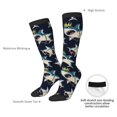 thumbnail image 4 of Yiaed Cartoon Sharks Print Great elasticity Adult Stockings Sports socks for Men and Women, 4 of 6