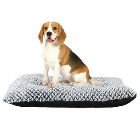 Washable Dog Bed Mat Reversible Dog Crate Pad Soft Fluffy Pet Kennel Beds Dog Sleeping Mattress for Large Jumbo Medium Small Dogs