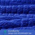 thumbnail image 4 of czcpp-Fleece King Size Blanket for Bed, Soft Fuzzy Fluffy Bed Blanket with Jacquard Pattern for All Seasons, Lightweight and Cozy, 90x104 Inch,Blue, 4 of 4