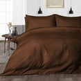 thumbnail image 6 of 300 THREAD COUNT, 7 Piece Bed Sheet Set, 18" Deep Pocket, 100% Egyptian Cotton, Sateen Finish Sheet Set - Chocolate Stripe, Full Size., 6 of 7