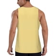 thumbnail image 3 of Xecao Yellow Gingham Men's Tank Top Workout Quick Dry Sleeveless Gym Jogging Muscle Shirts Summer Swim Beach Tops, 3 of 9