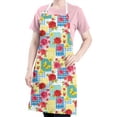 thumbnail image 5 of Pioneer Flower Floral Print Pattern Apron for Women and Men, Cotton Linen Waterproof with Pockets, Adjustable, 33x27 Inch for Kitchen, Gardening, BBQ, Salon, 5 of 6