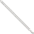 thumbnail image 2 of Sterling Silver 8.5mm Beveled Curb Chain (8 X 8.5) Made In Italy qfb210-8, 2 of 5