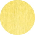 thumbnail image 1 of Ahgly Company Indoor Round Solid Yellow Modern Area Rugs, 5' Round, 1 of 4