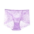 thumbnail image 2 of Fesfesfes Seamless Cotton Underwear For Womens Mid-waist Lace Thin Mesh Breathable Underwear Briefs, 2 of 4