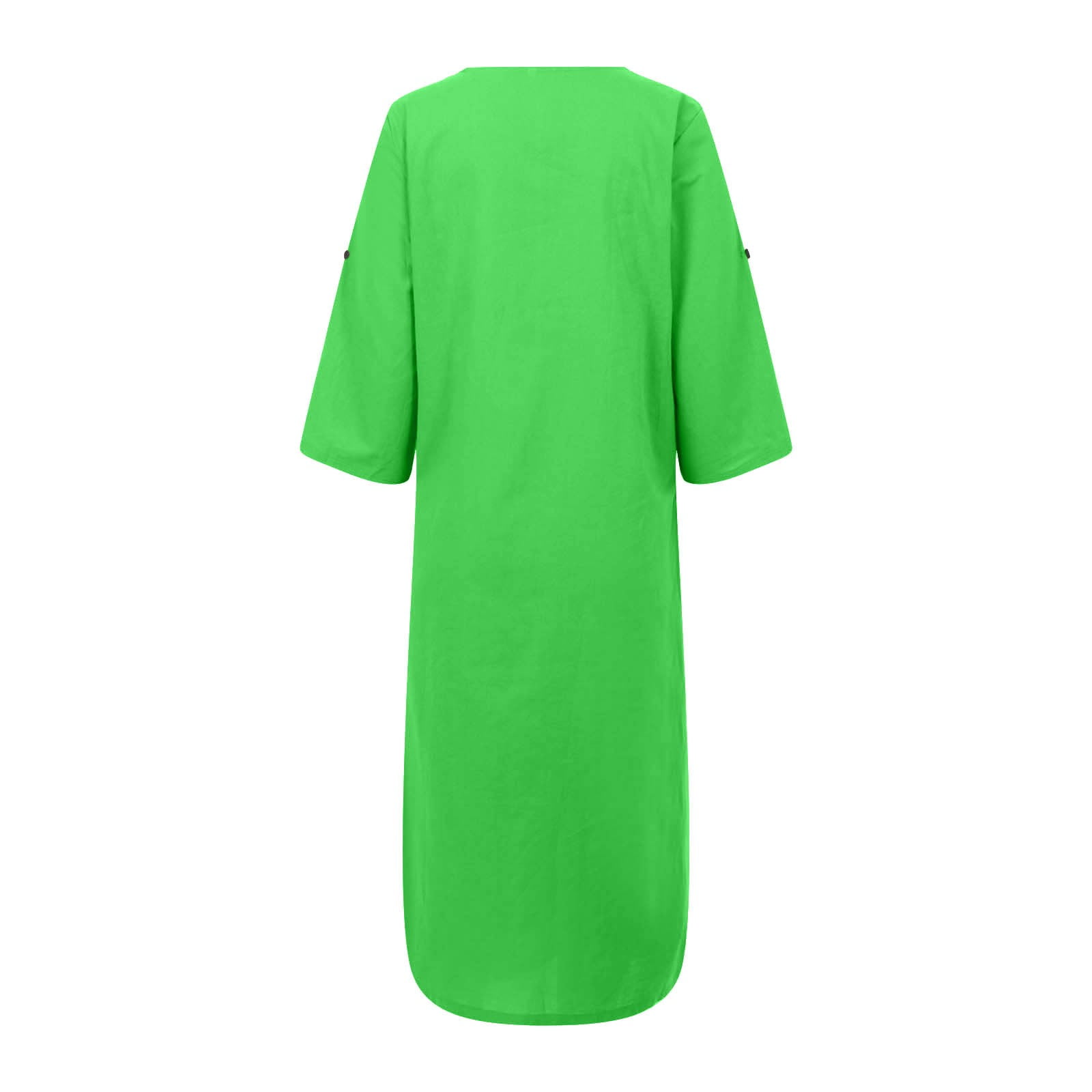 TIANZEN Womens Loose Casual Solid Color Short Sleeved Shirt Dress Long  Skirt Lightweight Summer Dress Womens Dresses for Summer Casual Long Sleeve  Tunic Dress for Women - Walmart.com
