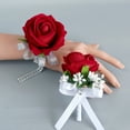 thumbnail image 6 of BQBQERT 5Pcs Wrist Corsages Rose Boutonnieres for Wedding Anniversary Proms Dinner Party, 6 of 13