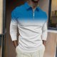 thumbnail image 4 of Suéteres de Manga Corta de los Hombres Top de Solapa / Camisa Diseño Deportivo Casual, Tela Suave Transpirable para el Uso Diario Al Aire Libre de Invierno, 4 of 5
