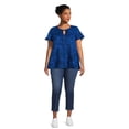 thumbnail image 2 of Terra & Sky Women's Plus Swing Tiered Top, 2 of 5
